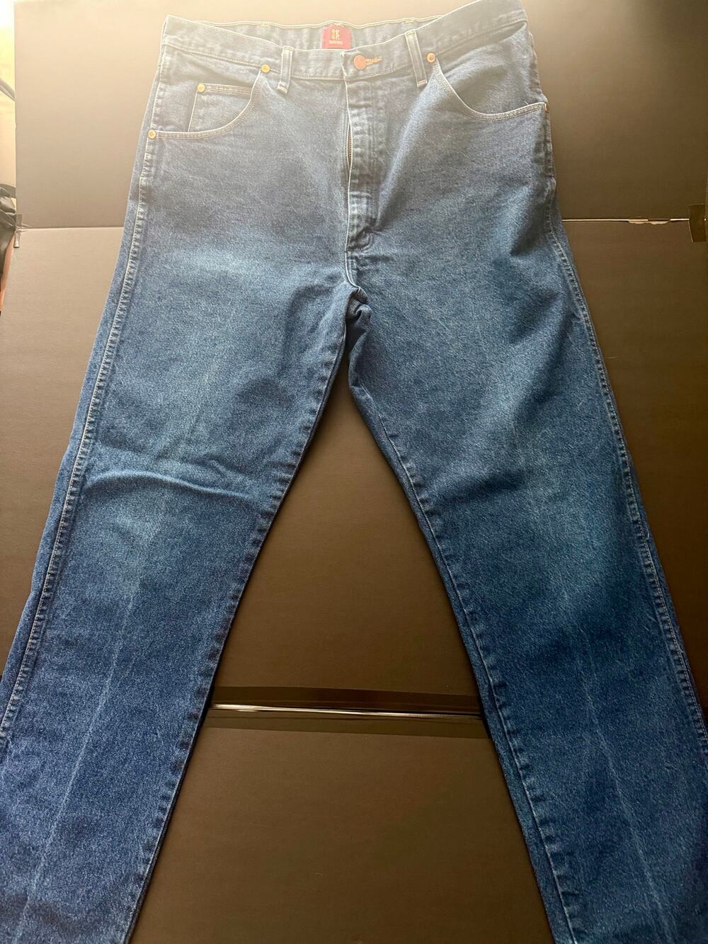 Wrangler 31MWZDN Cowboy Cut Jeans 38x34 Rigid Indigo Blue 100% Cotton